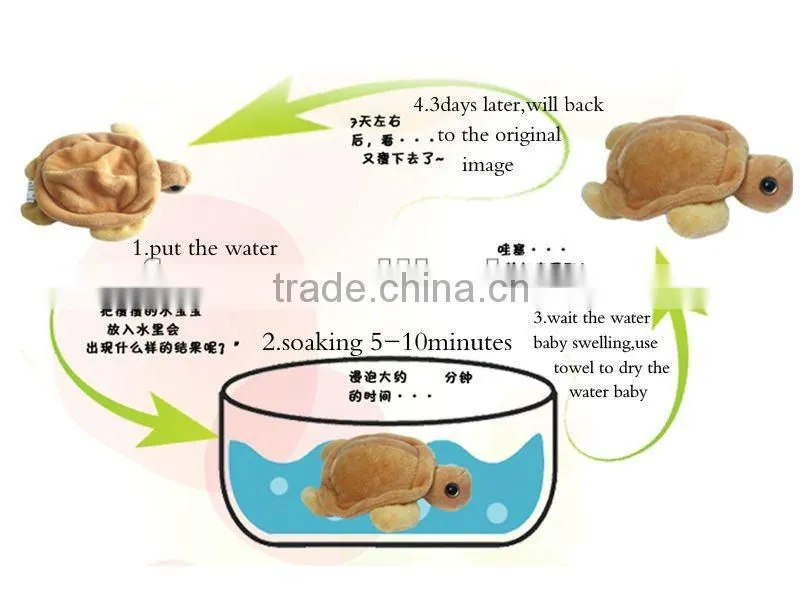 2015 innovative toy water growing toys globefish plush puffer toy