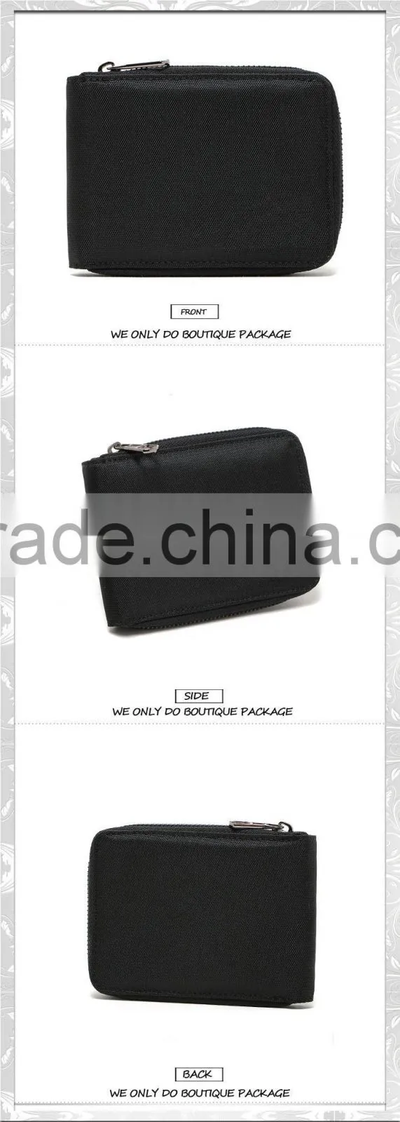XF B-030 fashion short style bag zipper card package
