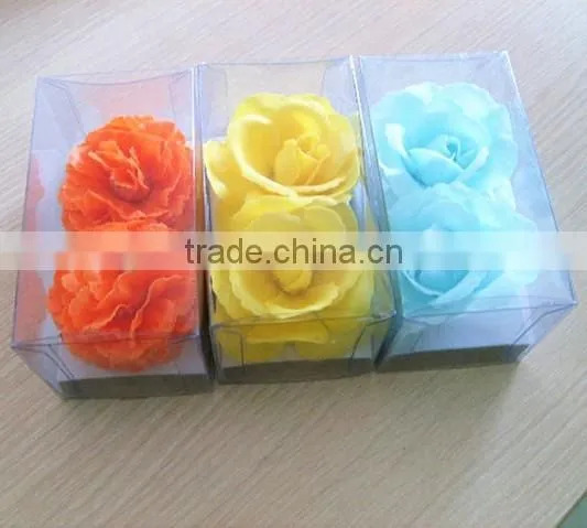 rose petal soap with heart shape box