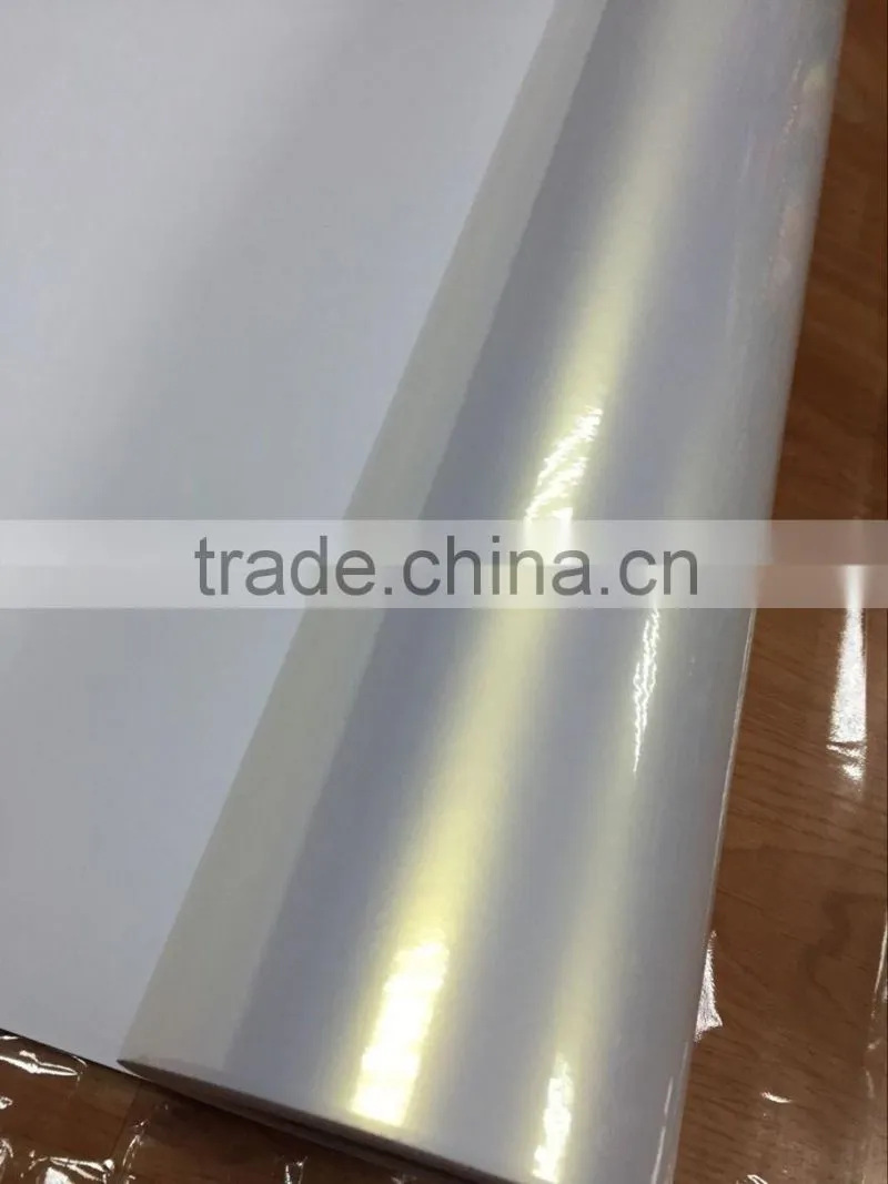 Best Selling 1.52*20m pearl chameleon white film for car sticker, white to gold car wrapping film