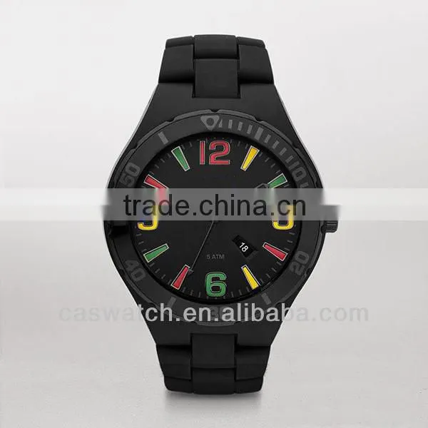 Cool quartz sport watch custom watch stainless steel case back watch