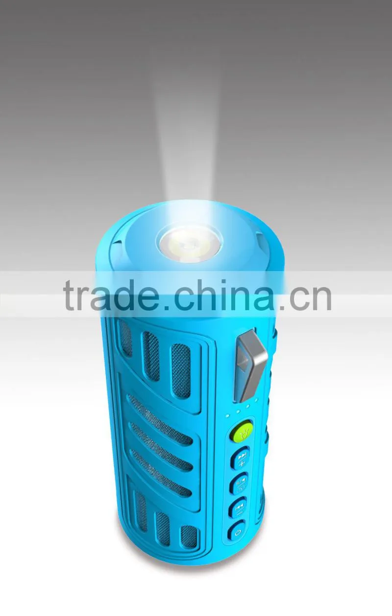 2015 new arrival waterproof, shockproof, dustproof,4000mAh power bank, led torch 5 in 1 multiple bluetooth speaker