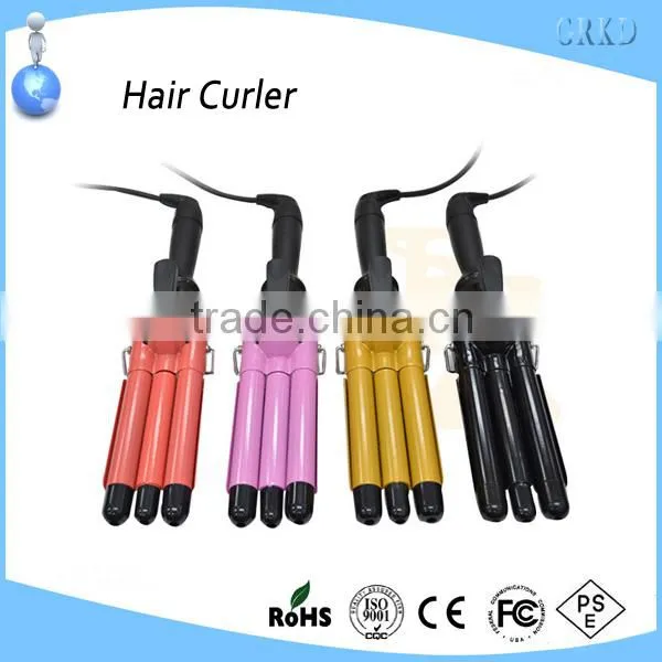 Automatic lcd round sponge hair curler