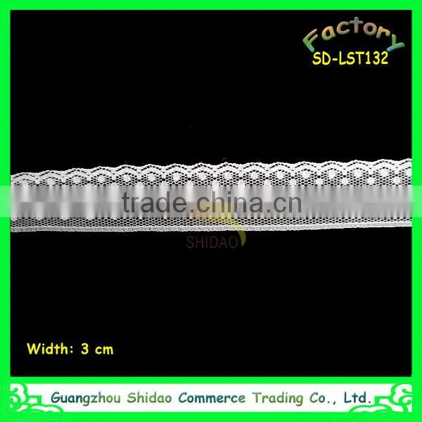 Wholesale top sale lace trim nylon and spandex guipure lace trim