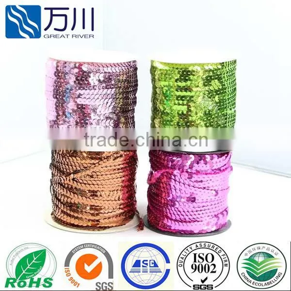 2012 Newest Christmas omament accessories sequin string spangle sequin trimming roll wholesale