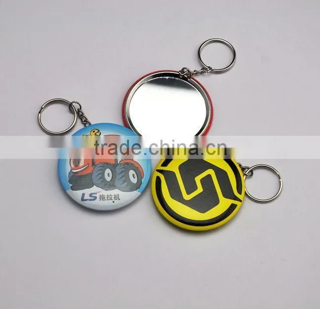 metal keychain mirror / decorative decals for mirrors / decorated pocket mirrors