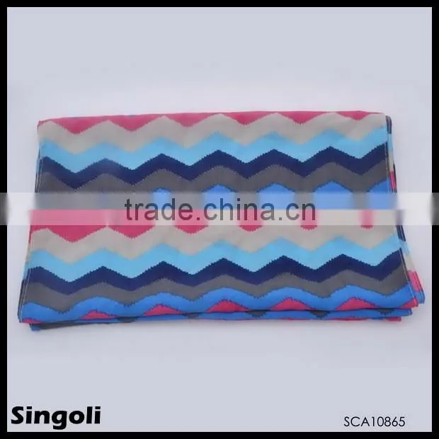 Chevron infinity scarf Wave Print Silk Cashmere Scarf