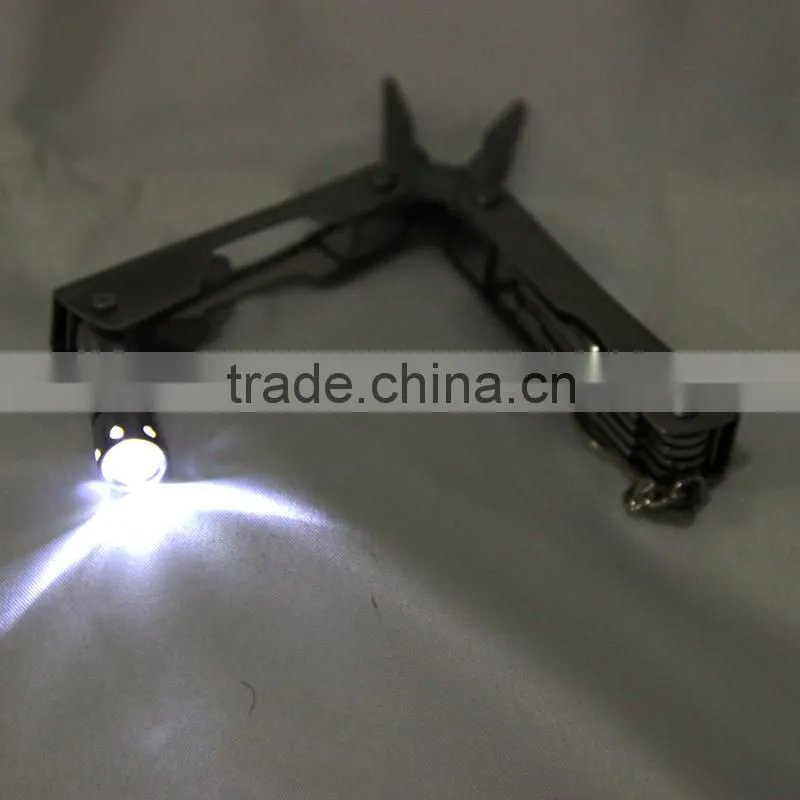 outdoor camping multi functional folding knife with LED
