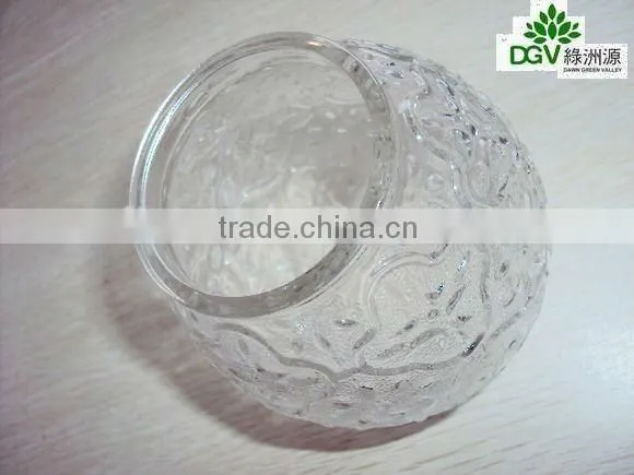 transparent glass cup