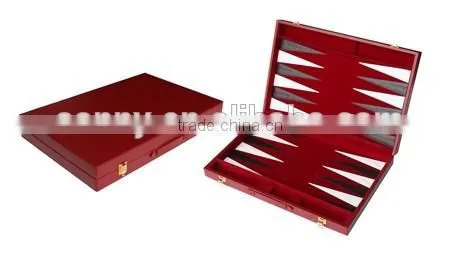 Leather Travel Suitcase of Backgammon Set