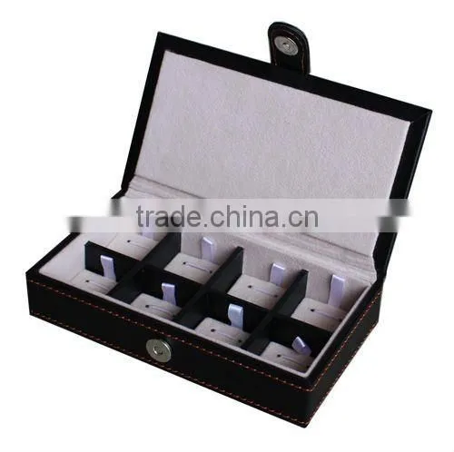 wholesale matt ebony finish 18 pair wooden cufflink case