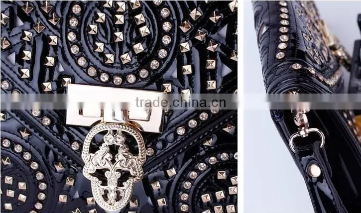 laser hollow rivet clutch bag mighty woman wallet manufacturer in guangzhou