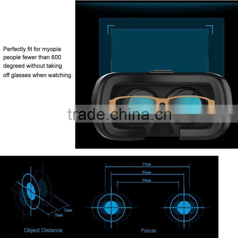 2016 hot selling VR Box 3D glasses Virtual reality 3D Glasses Headset VR Box 2.0