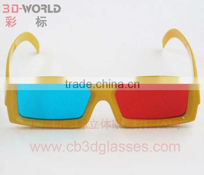 colorful stock customized 3d glasses lens plastic material