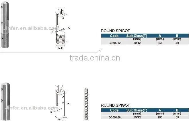 Stainless Steel Glass Spigot Duplex 2205 spigot Glass pool fencing spigot
