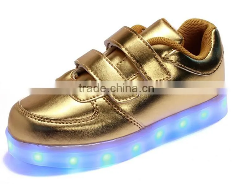 2016 new style colorful children shoes, led light for kids shoes