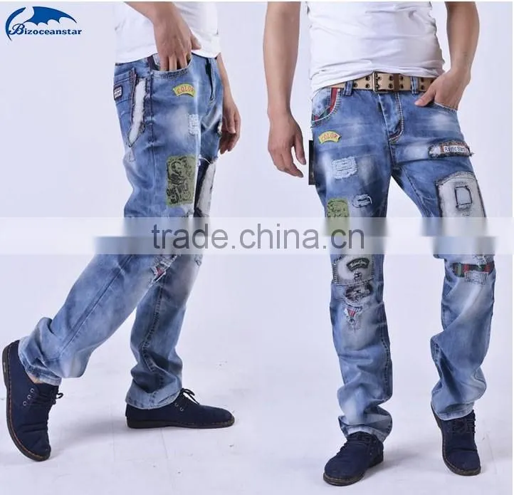 High Quality New Fashion Designer Jeans Men Distrressed Casual Denim Mens Jeans