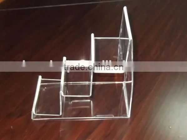 High quality hard acrylic wallet display racks