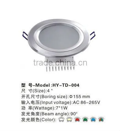 Cheap Indoor Led downlight ceiling downlighting 3w/5w/7w