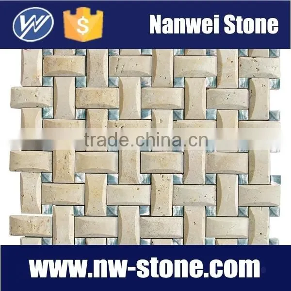 Interior/Exterior decor marble/stone mosaic tile for Kitchen room &bathroom low price