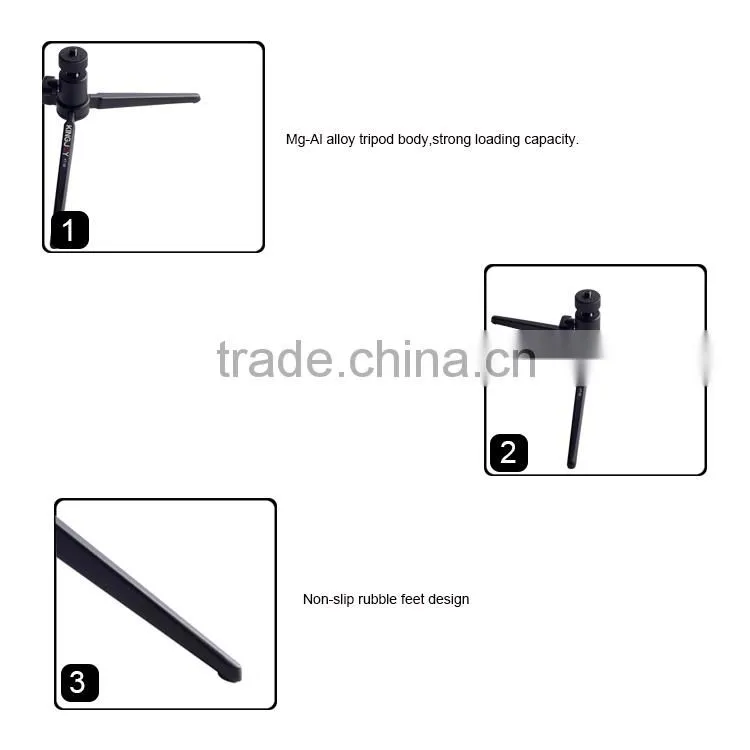 fashionbal Mini table flexible safety camera tripod ball head for iphone KT-50