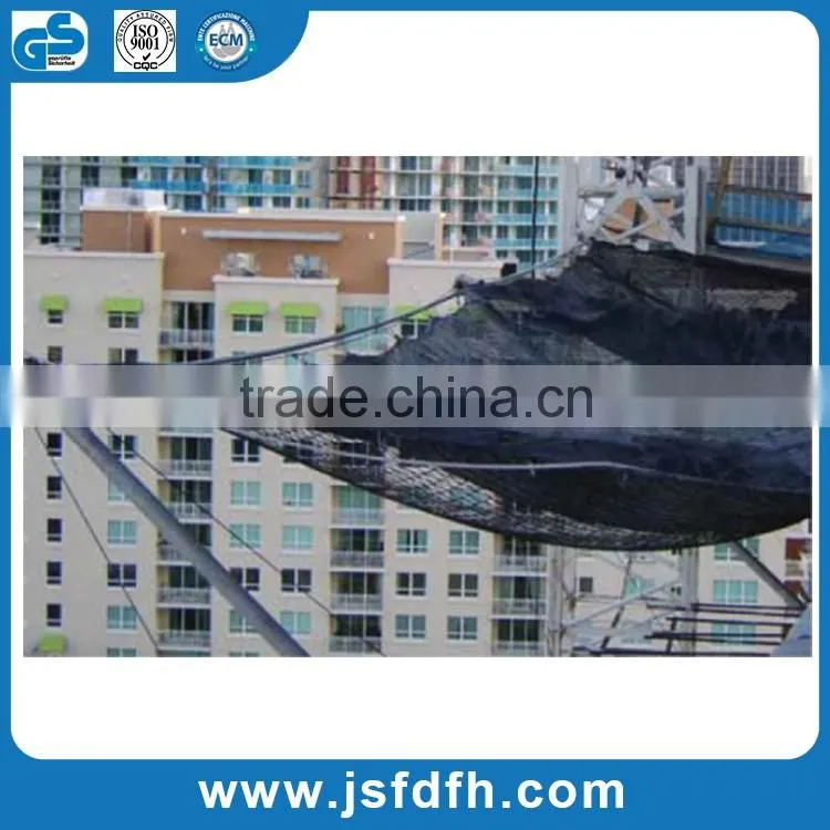 Direct manufacturer of PP/PE/PET Polyester material outdoor safety netting safety net for fall protection