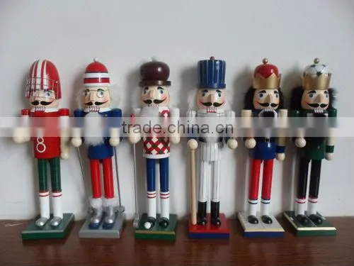 Hand painted wooden nutcraer for christmas decoration