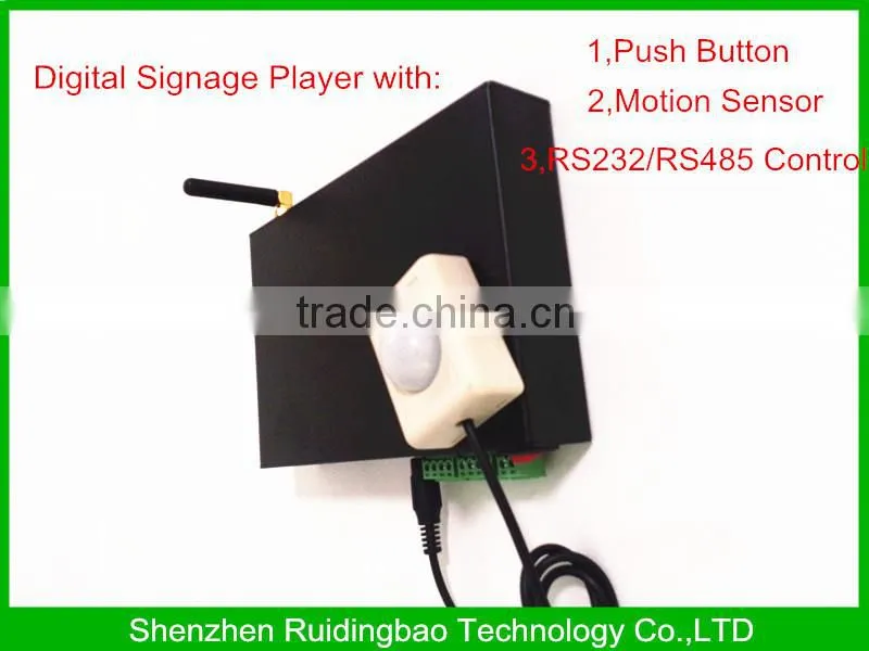RDB Industrial Looping Digital Signage media player with RS232 Control,Motion sensor,Push buttons China Factory DS009-60