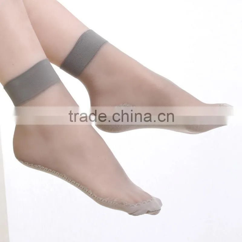 transaprent colorful women sheer short nylon transparent ankle socks