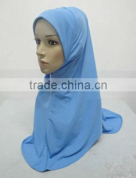 H178 latest lycra plain muslim hijab