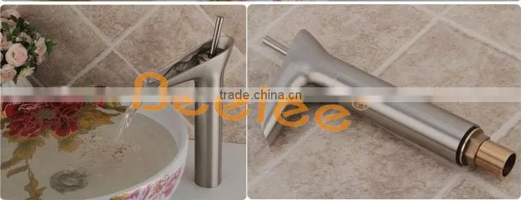 Classic Nickel Brushed Single Lever Antique Basin Faucet Mixer Tap/Basin Tap/Bathroom Faucet