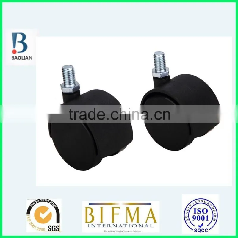 2016 fine 50mm conventional plate nylon furniture caster wheels