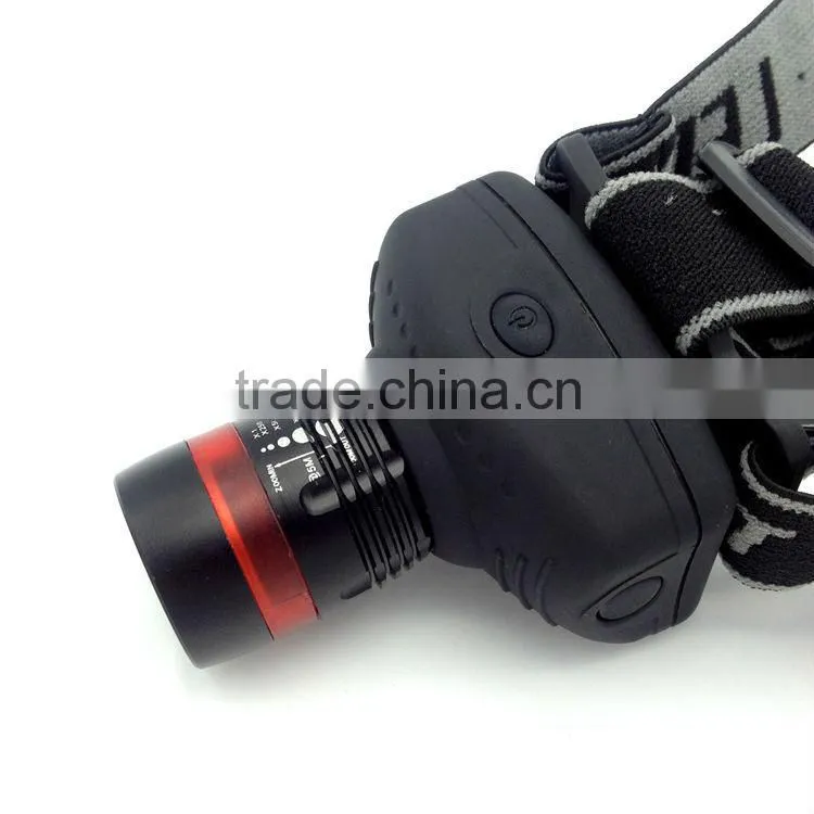 POPPAS T26 XPE 3Wclassic 3AAA battery operated zoom camping headlamp led