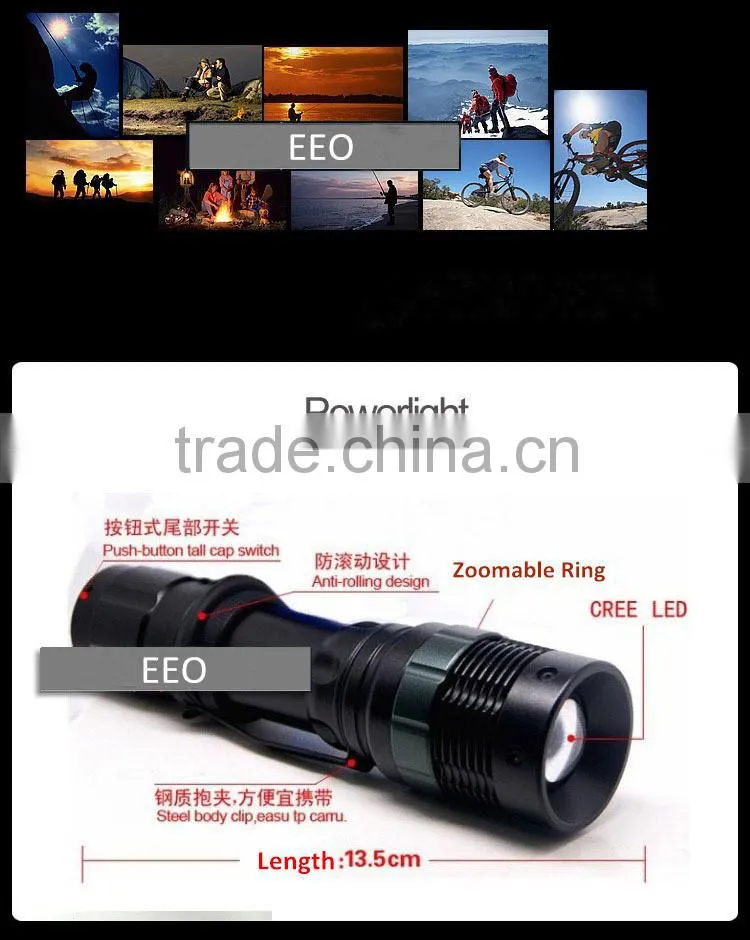 Rechargeable Tactical T6 LED Flashlight Torch+18650 Battery&Charger