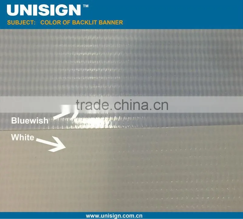 Blueish white backlit for PVC flex banner