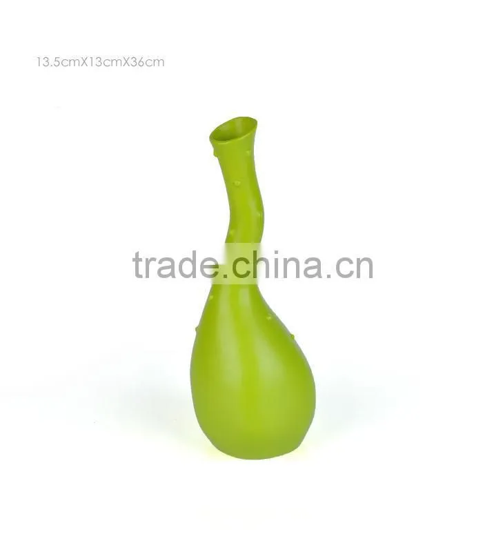 gourd shaped green ceramic flower vase YS141Z137