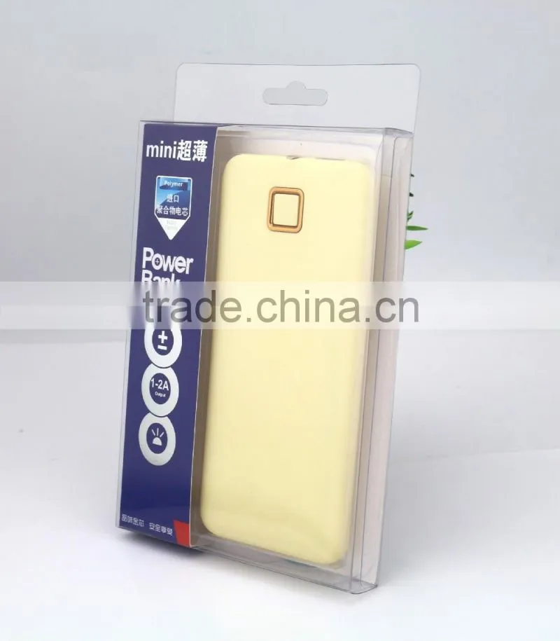 Real 10000mAh ultra slim soft handle personalize logo printing led flash light power bank charger