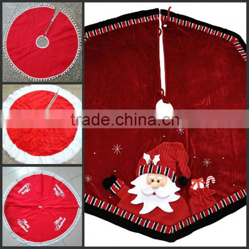 Alibaba china new custom christmas decoration product country style christmas tree skirt personalized christmas tree skirt