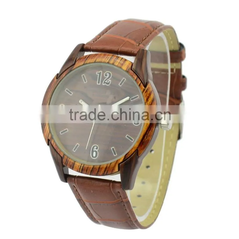 Fake wood painting quartz watch distributors and wholesalers