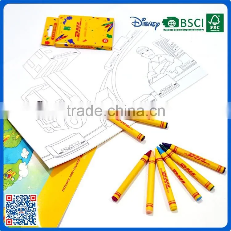 Custom design wholesale unique coloring books printable with crayon sets