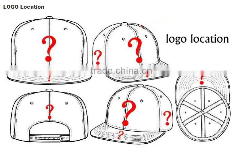 Customized sticker hat snapback caps