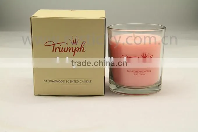 Eco-friendly pillar shape candle in glass jar