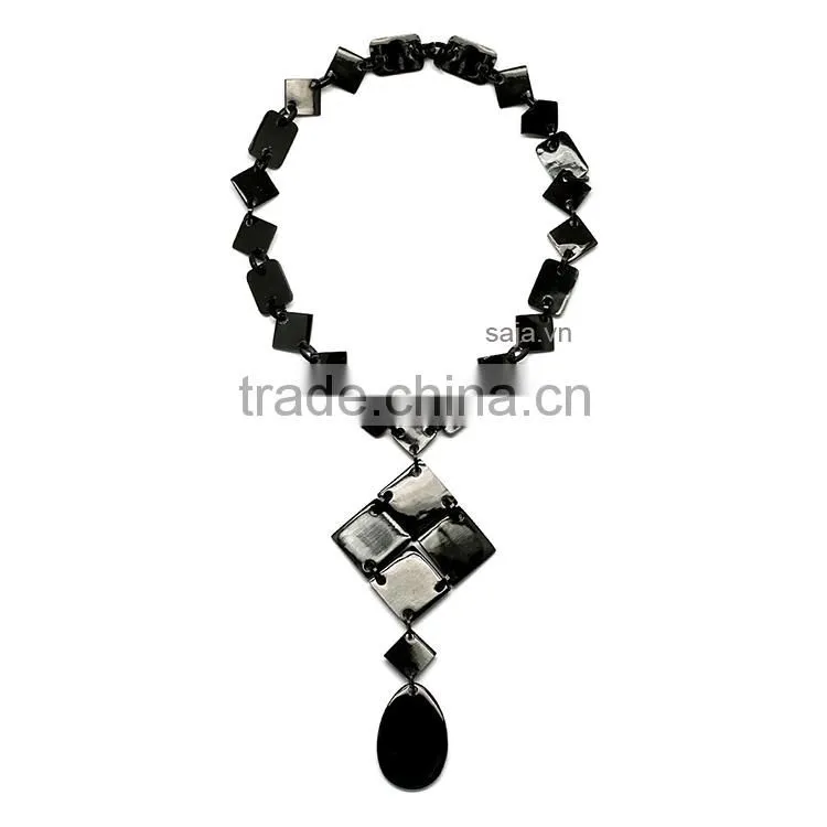 Buffalo horn white, buffalo horn jewelry, buffalo horn necklace SHNS-304