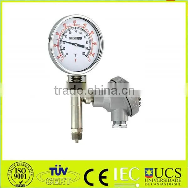 bimetal thermometer with thermocouple (thermal resistance)