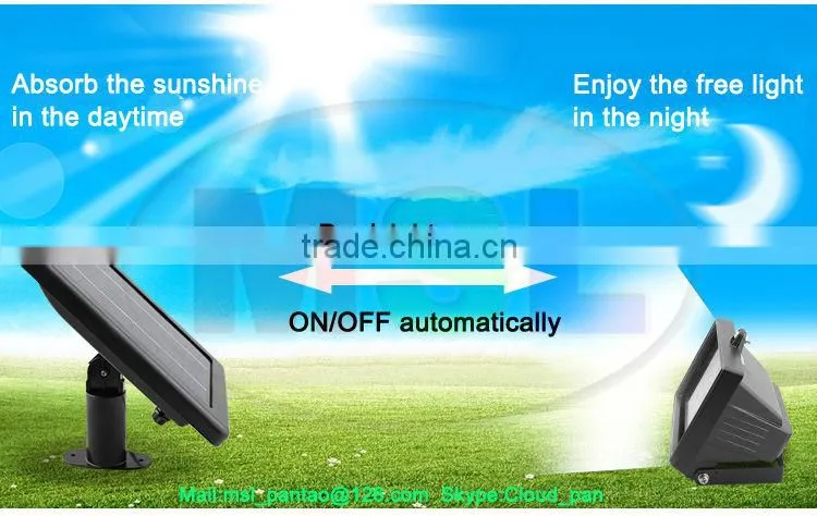 New Design Long Working Time Waterproof Solar LED Flood Light Solar Garden Light Solar Outdoor Light with CE RoHS