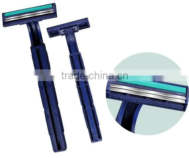 Twin stainless steel blades safety razor