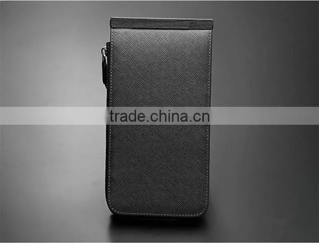 2015 new design oil painting card protector leather business card holder