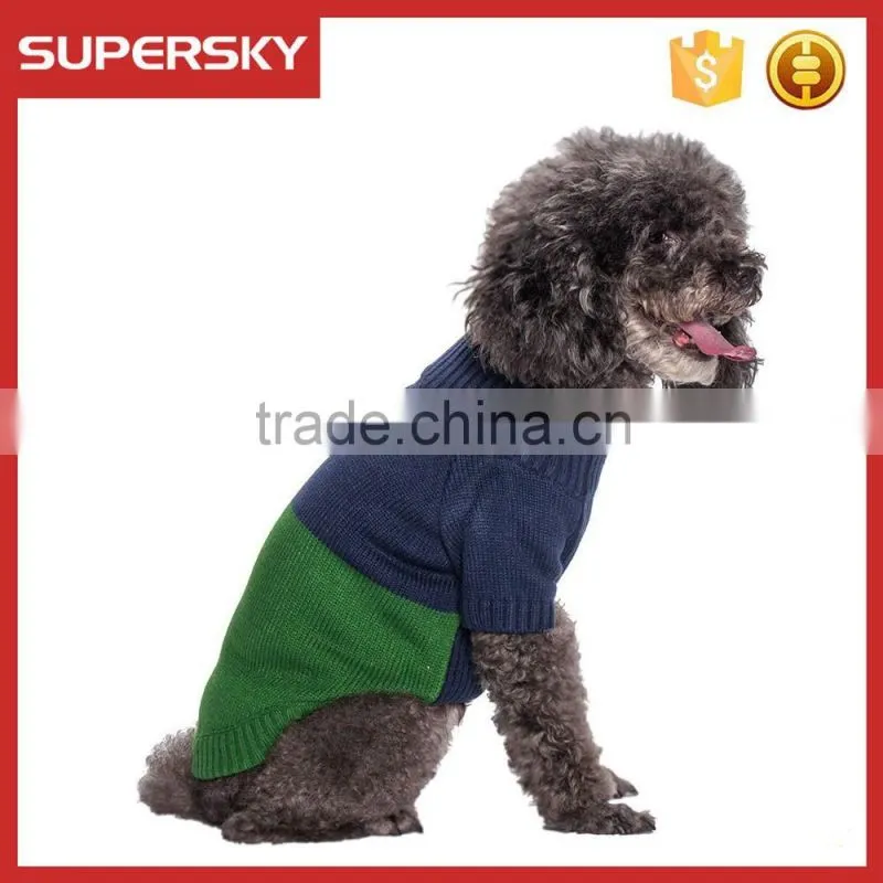 C587 Wholesale Cable Knitted Fleece Hooded Pullover Dog Sweater Custom Knit Dog Sweater Unique Dog Sweaters