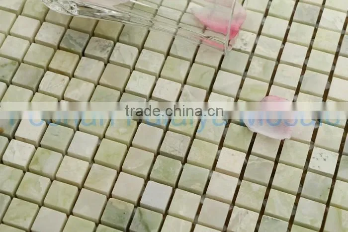 Decorative Square Natural Stone Mosaic for Wall/Floor Green Onyx
