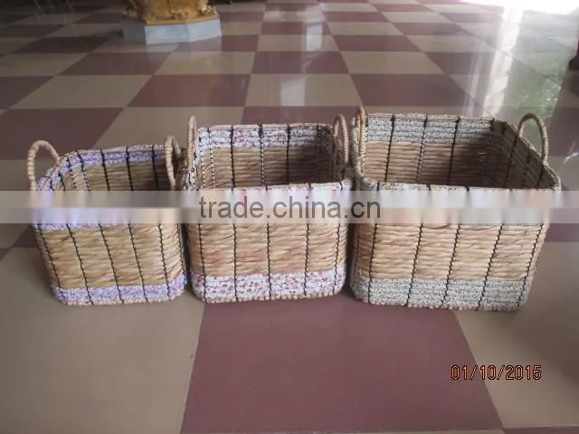 New products! Water hyacinth basket/storage basket with 2 handle